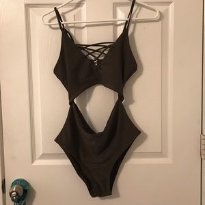 4/$15 CupShe Olive Crisscross Monikini
